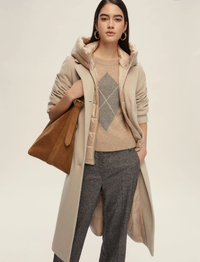 Thumbnail for EMME MARELLA cappotto donna cappuccio panno imbottito DESIDERIO 25254960522 002 BEIGE inverno 2025