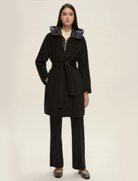 Thumbnail for EMME MARELLA cappotto donna cappuccio panno CAREZZA 25254960622 041 NERO inverno 2025