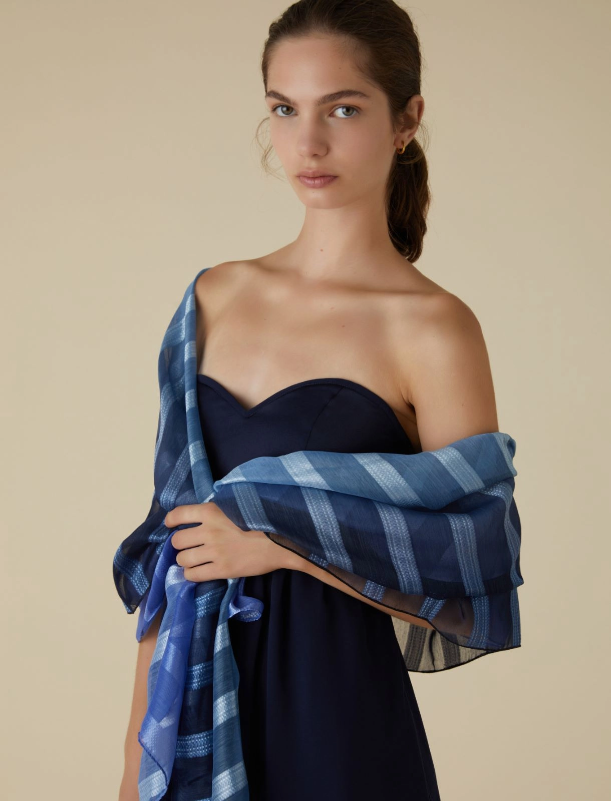 EMME di MARELLA sciarpa donna stola DANILA 24155410322 003 CELESTE BLU estate 2024