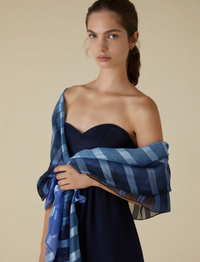 Thumbnail for EMME di MARELLA sciarpa donna stola DANILA 24155410322 003 CELESTE BLU estate 2024