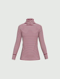 Thumbnail for EMME MARELLA t-shirt donna lupetto viscosa MAIA 25259460312 002 BORDEAUX PANNA inverno 2025