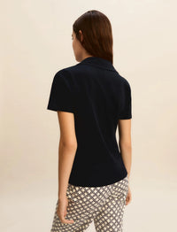 Thumbnail for EMME MARELLA polo donna t-shirt cristalli cotone stretch EMMONIRICA 26159510112 002 BLU estate 2026