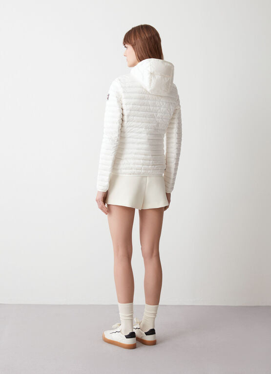 COLMAR giubbino donna slim cappuccio 2224U 9VX PUNKY 01 BIANCO estate 2025