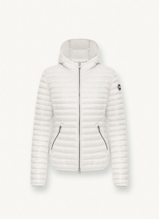COLMAR giubbino donna slim cappuccio 2224U 9VX PUNKY 01 BIANCO estate 2025