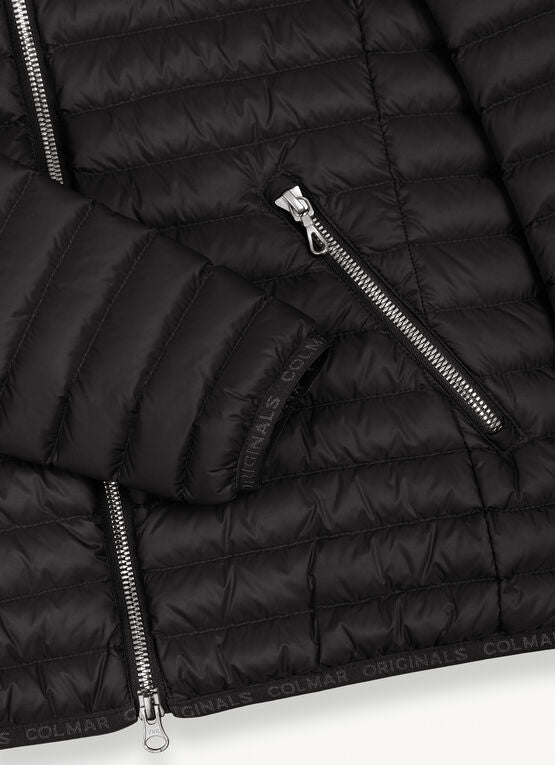 COLMAR giubbino donna slim cappuccio 2224U 9VX PUNKY 99 NERO estate 2025