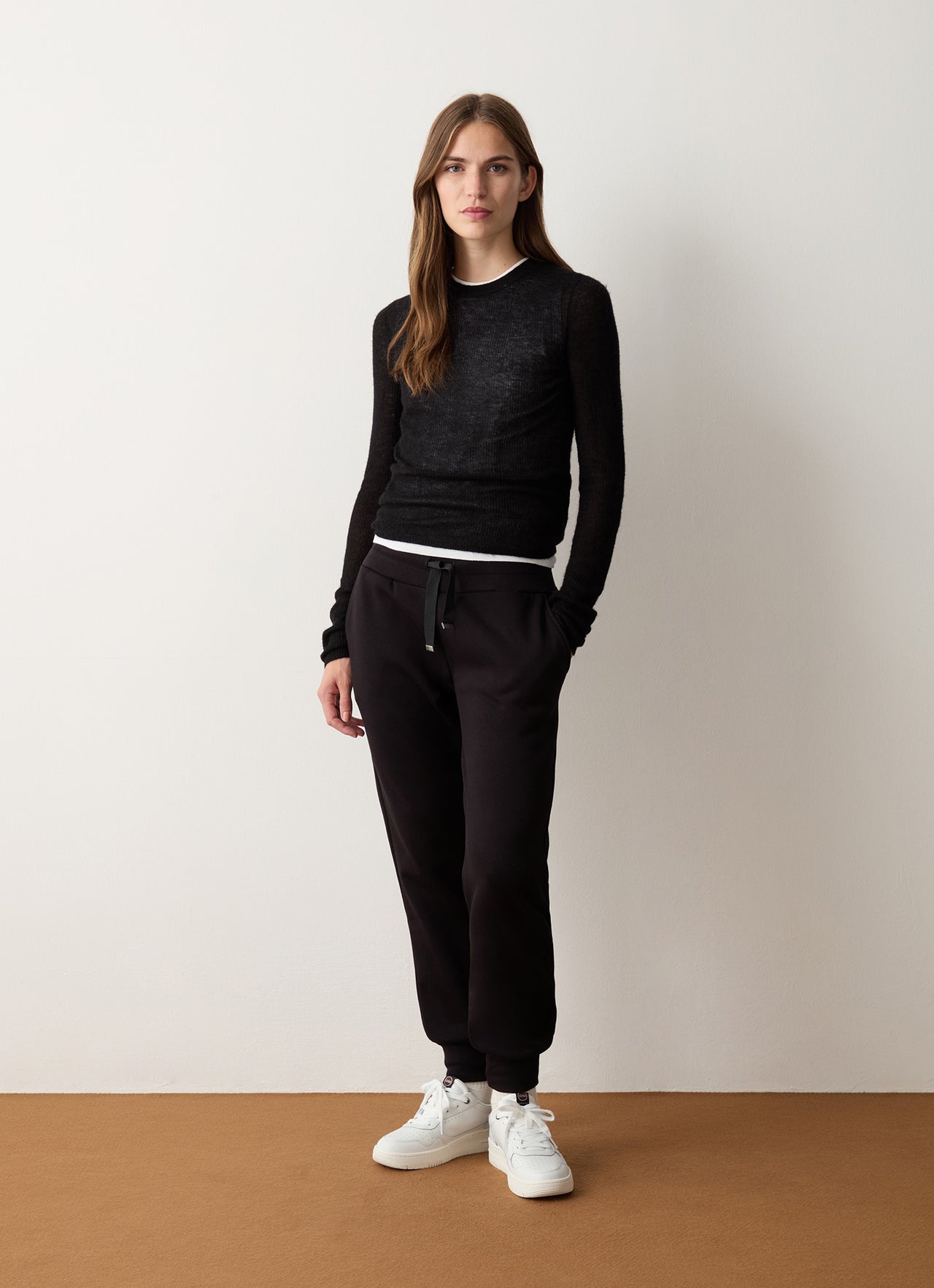 COLMAR pantaloni donna felpa tuta tasche 9268 4YR WOOZY 99 NERO inverno 2024