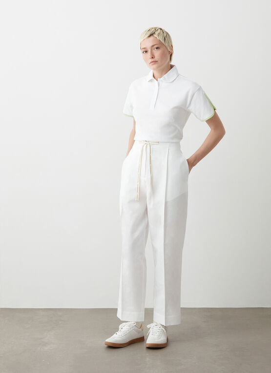 COLMAR pantaloni donna lino cotone pinces vita con elastico 0699 1ZA KAPAMA 01 BIANCO estate 2025
