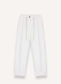 Thumbnail for COLMAR pantaloni donna lino cotone pinces vita con elastico 0699 1ZA KAPAMA 01 BIANCO estate 2025