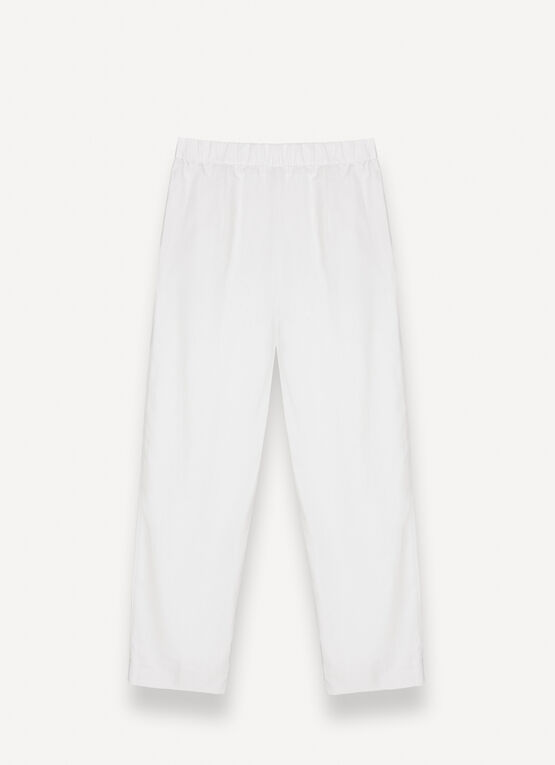 COLMAR pantaloni donna lino cotone pinces vita con elastico 0699 1ZA KAPAMA 01 BIANCO estate 2025