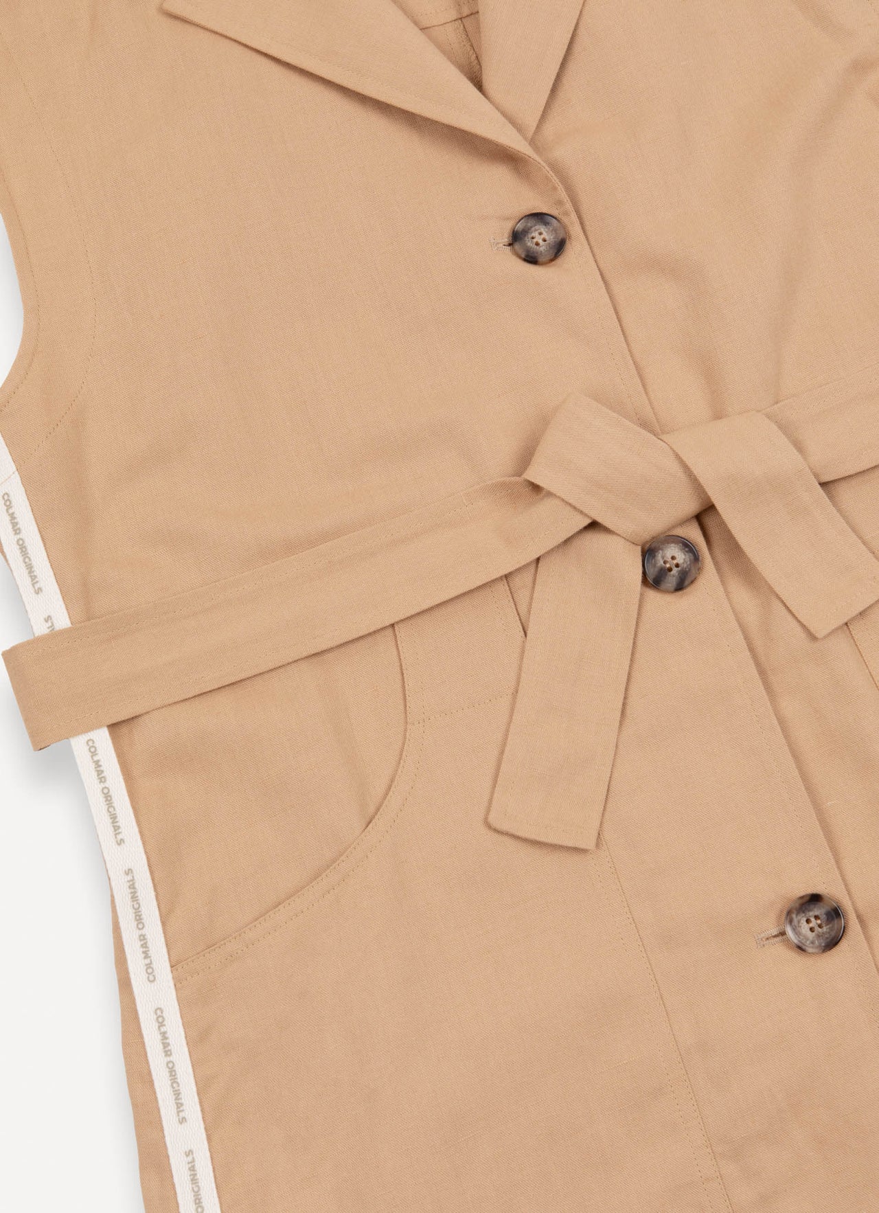 COLMAR gilet donna giacca smanicata lino cotone 8426 1ZA KAPAMA 699 CAMMELLO estate 2025