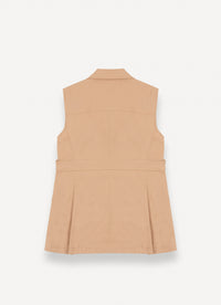 Thumbnail for COLMAR gilet donna giacca smanicata lino cotone 8426 1ZA KAPAMA 699 CAMMELLO estate 2025