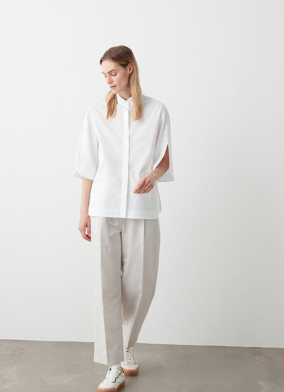 COLMAR camicia donna cotone collo coreana over 8428 4ZA PAMUK 01 BIANCO estate 2025