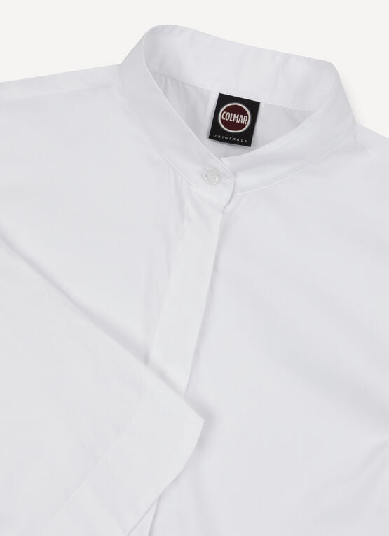COLMAR camicia donna cotone collo coreana over 8428 4ZA PAMUK 01 BIANCO estate 2025