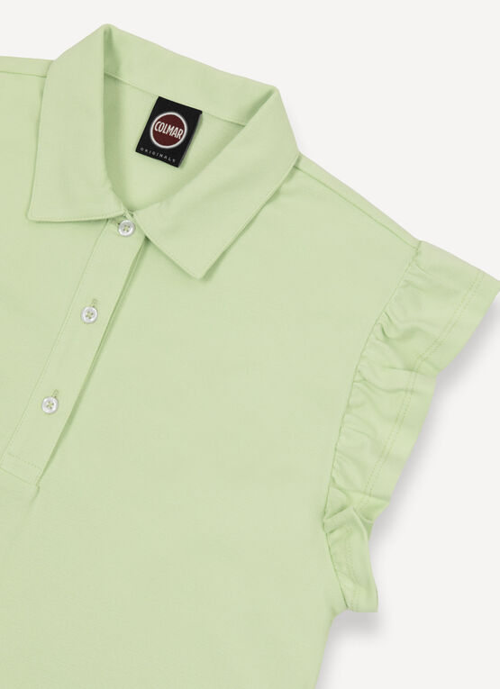 COLMAR polo donna cotone manica corta 8744 4SH MONDAY 701 VERDE LIME estate 2025