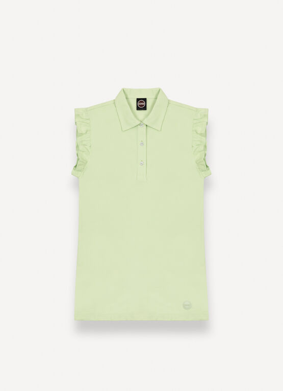 COLMAR polo donna cotone manica corta 8744 4SH MONDAY 701 VERDE LIME estate 2025