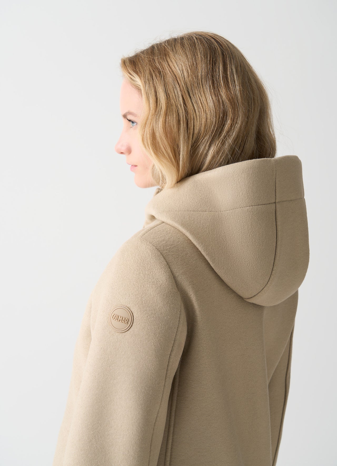 COLMAR giubbotto cappotto donna panno lana cappuccio 2048R 5ZO TASTEFUL 274 BEIGE inverno 2025