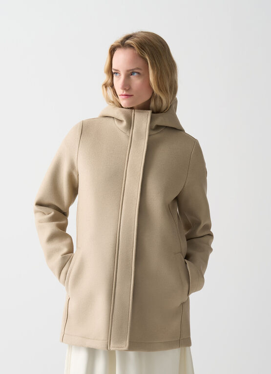 COLMAR giubbotto cappotto donna panno lana cappuccio 2048R 5ZO TASTEFUL 274 BEIGE inverno 2025