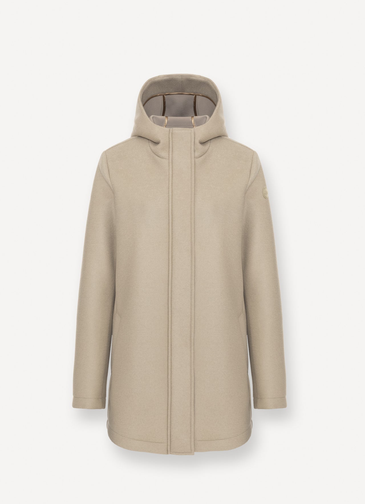 COLMAR giubbotto cappotto donna panno lana cappuccio 2048R 5ZO TASTEFUL 274 BEIGE inverno 2025