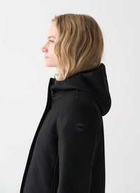 Thumbnail for COLMAR giubbotto cappotto donna panno lana cappuccio 2048R 5ZO TASTEFUL 99 NERO inverno 2025