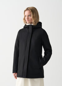 Thumbnail for COLMAR giubbotto cappotto donna panno lana cappuccio 2048R 5ZO TASTEFUL 99 NERO inverno 2025