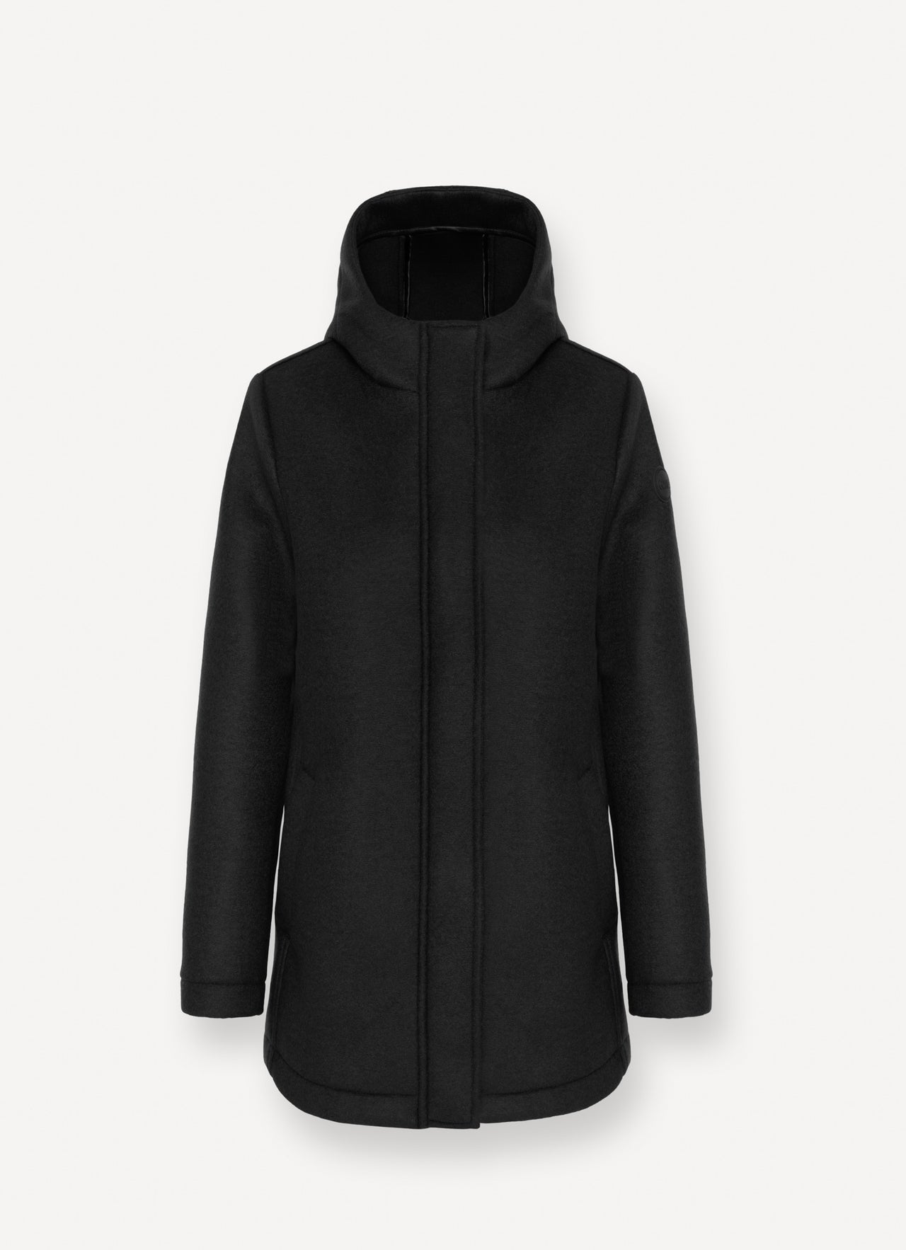 COLMAR giubbotto cappotto donna panno lana cappuccio 2048R 5ZO TASTEFUL 99 NERO inverno 2025