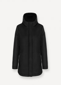 Thumbnail for COLMAR giubbotto cappotto donna panno lana cappuccio 2048R 5ZO TASTEFUL 99 NERO inverno 2025