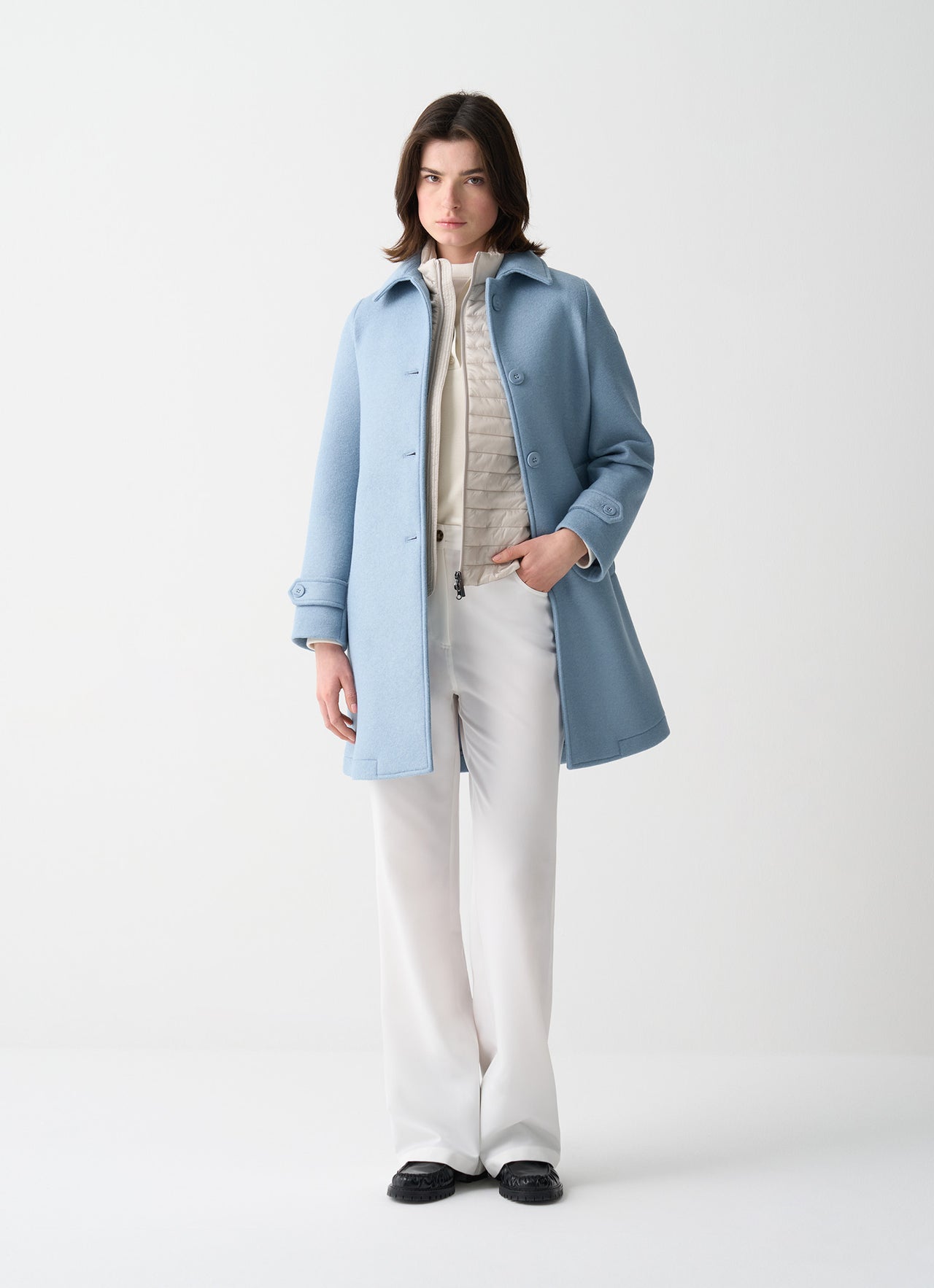 COLMAR giubbotto cappotto donna panno lana 2087 5ZO TASTEFUL 741 CELESTE inverno 2025