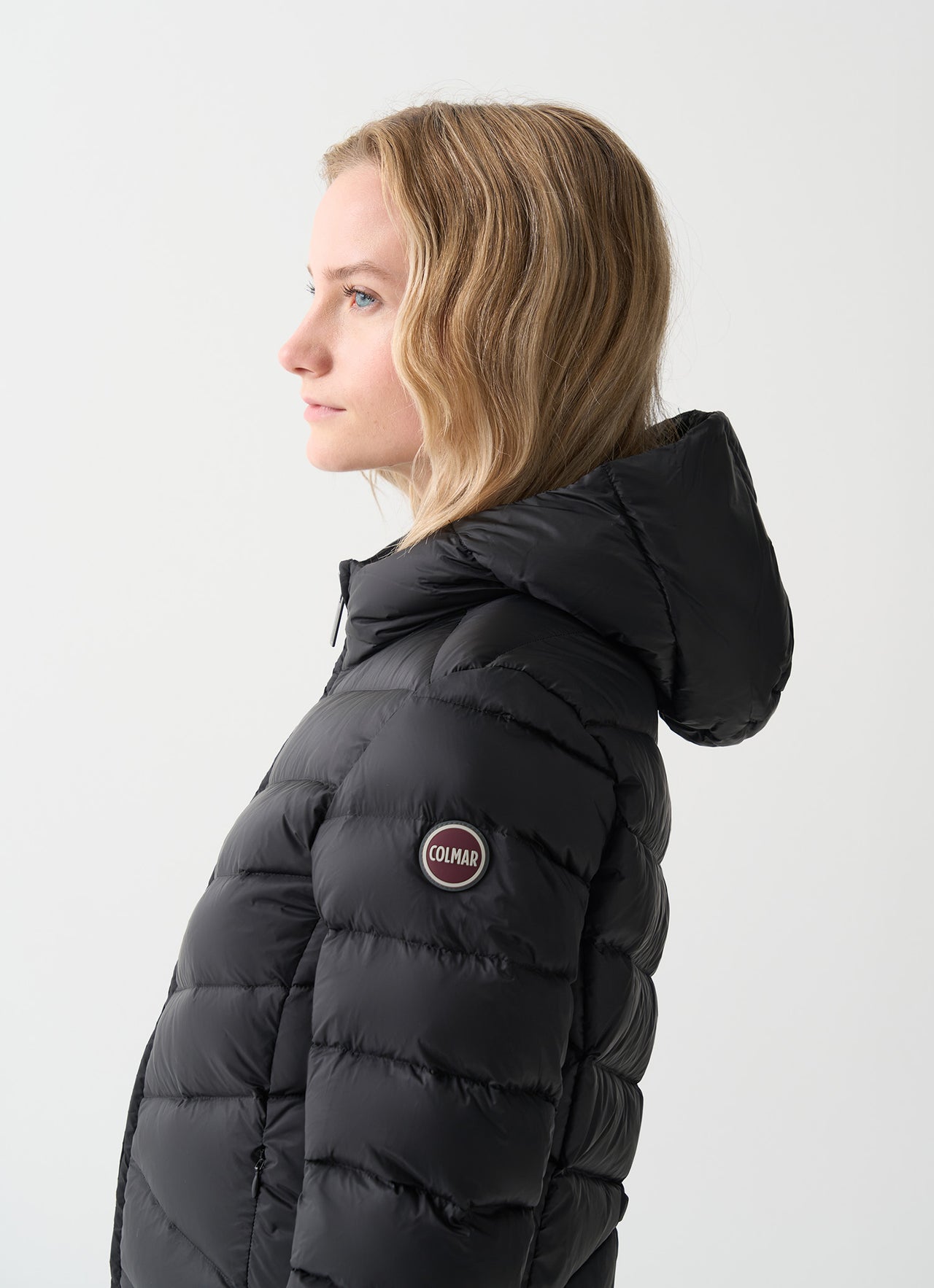 COLMAR giubbotto donna piumino cappuccio 2219 2YO DELUXE 99 NERO inverno 2025