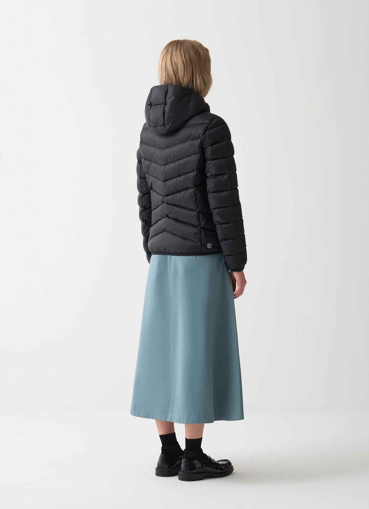 COLMAR giubbotto donna piumino cappuccio 2219 2YO DELUXE 99 NERO inverno 2025