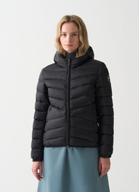 Thumbnail for COLMAR giubbotto donna piumino cappuccio 2219 2YO DELUXE 99 NERO inverno 2025