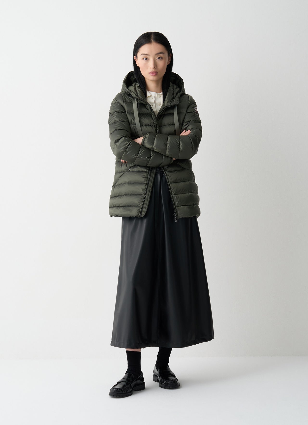 COLMAR giubbotto donna piumino cappuccio copri giacca 2226 2YO DELUXE 98 VERDE inverno 2025