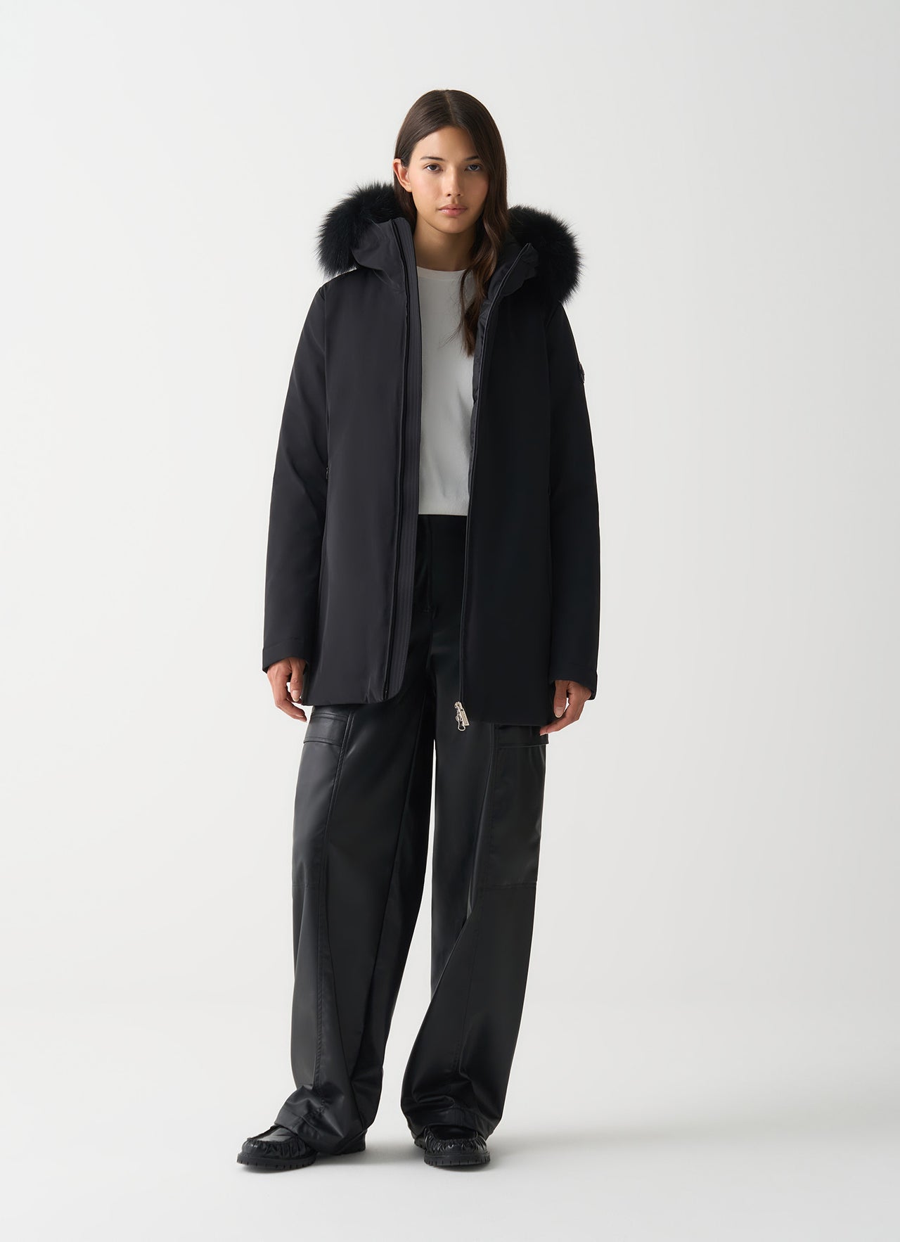 COLMAR giubbotto donna cappuccio stretch piuma 2267E 4ZL DURABILITY 99 NERO inverno 2025