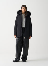 Thumbnail for COLMAR giubbotto donna cappuccio stretch piuma 2267E 4ZL DURABILITY 99 NERO inverno 2025