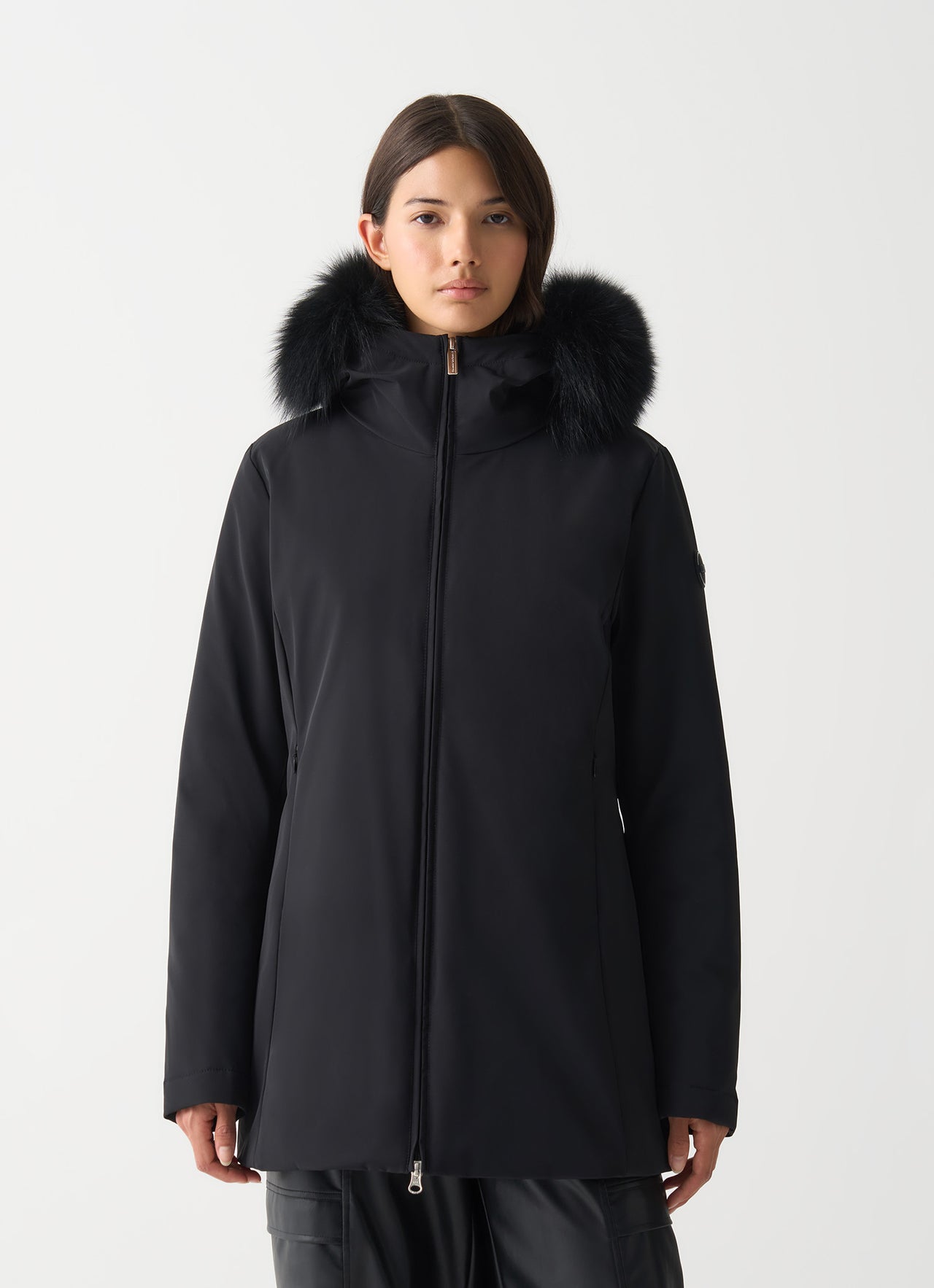 COLMAR giubbotto donna cappuccio stretch piuma 2267E 4ZL DURABILITY 99 NERO inverno 2025