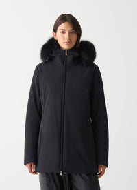 Thumbnail for COLMAR giubbotto donna cappuccio stretch piuma 2267E 4ZL DURABILITY 99 NERO inverno 2025