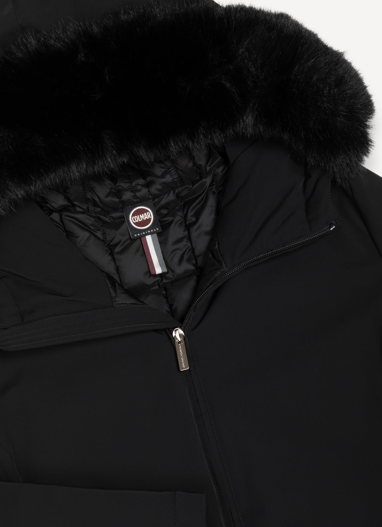 COLMAR giubbotto donna cappuccio stretch piuma 2267E 4ZL DURABILITY 99 NERO inverno 2025