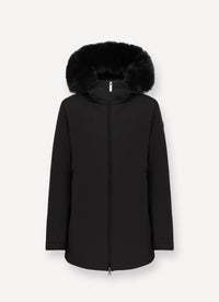 Thumbnail for COLMAR giubbotto donna cappuccio stretch piuma 2267E 4ZL DURABILITY 99 NERO inverno 2025
