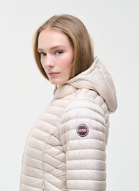 Thumbnail for COLMAR giubbino donna slim cappuccio piuma 2213 9VX PUNKY 219 BEIGE estate 2026