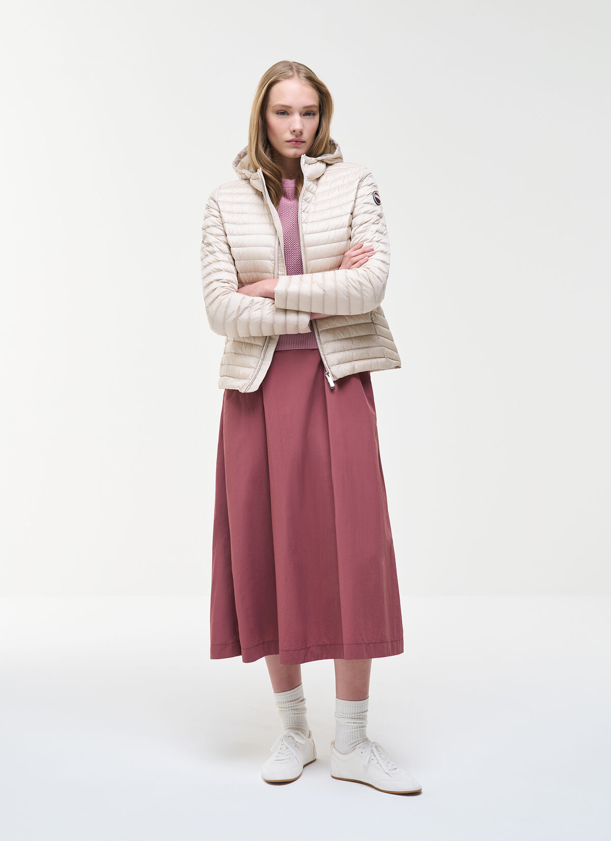 COLMAR giubbino donna slim cappuccio piuma 2213 9VX PUNKY 219 BEIGE estate 2026