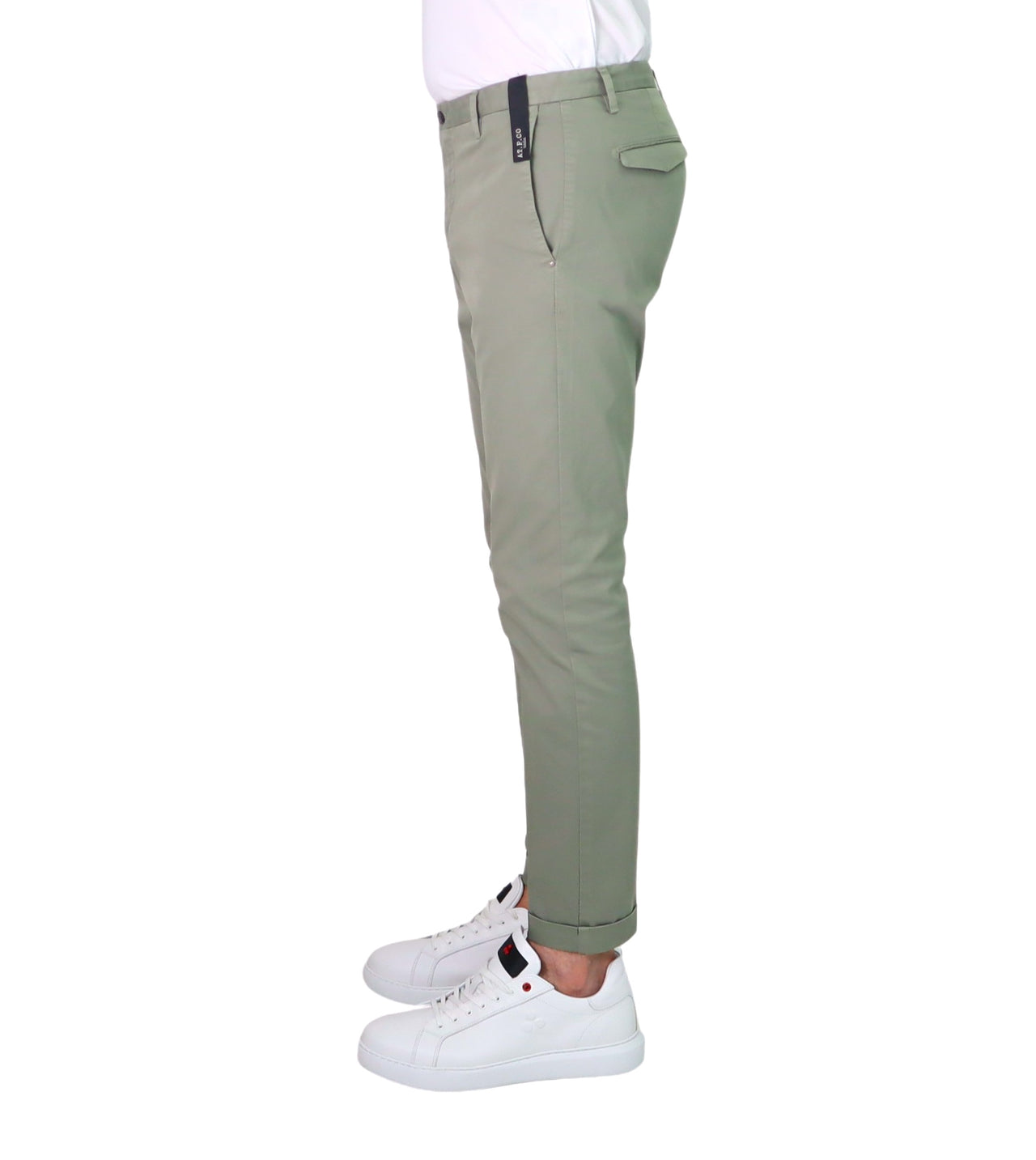 AT.P.CO pantaloni uomo chino slim cotone A321SASA45 TC909/T 830 VERDE estate 2026