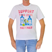 Thumbnail for ALLEY DOCKS t-shirt uomo girocollo stampa gin cotone AU26S02TG DRY GIN BIANCO estate 2026