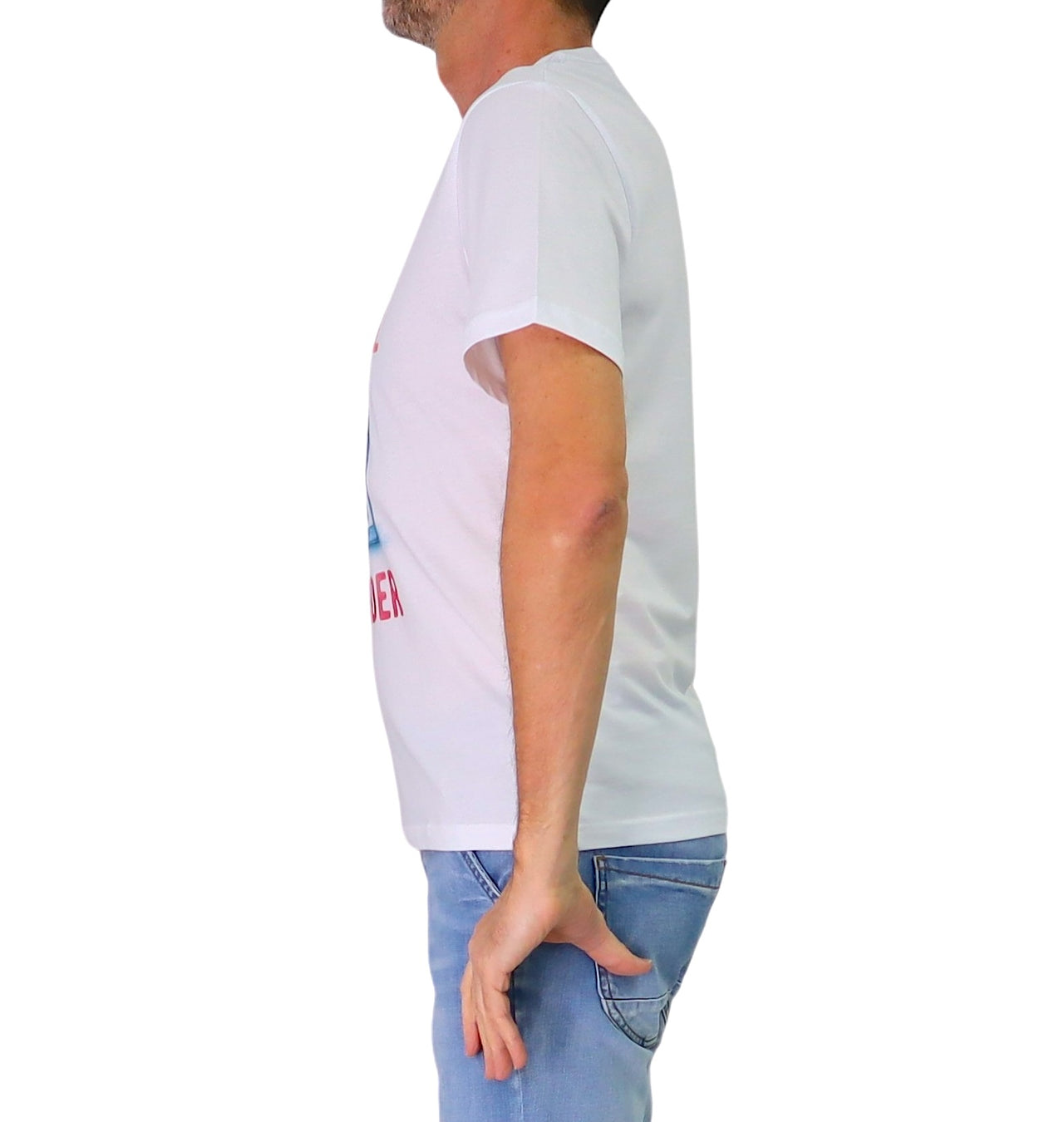 ALLEY DOCKS t-shirt uomo girocollo stampa gin cotone AU26S02TG DRY GIN BIANCO estate 2026