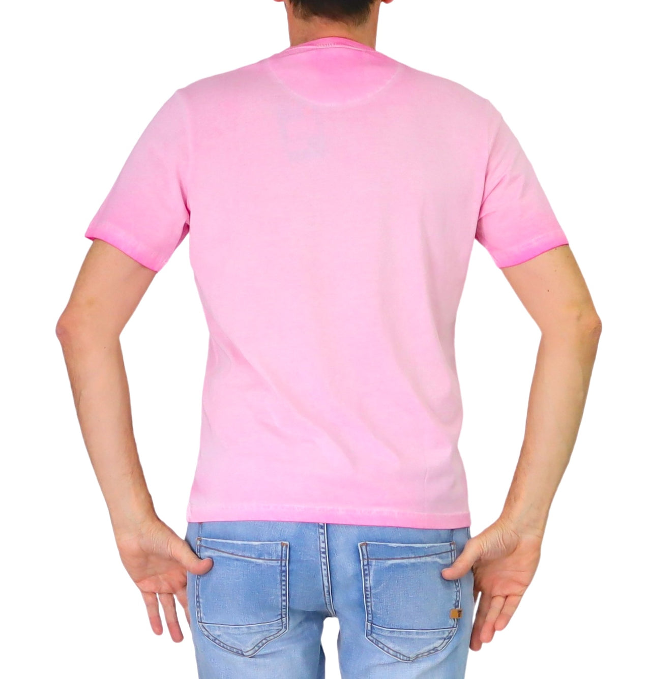 ALLEY DOCKS t-shirt uomo girocollo stampa cotone AU26S24TG HAPPY HOUR ROSA estate 2026