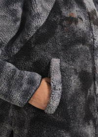 Thumbnail for DEHA giubbotto donna giacca orsetto teddy full zip C32122 10009 GRIGIO NERO inverno 2025