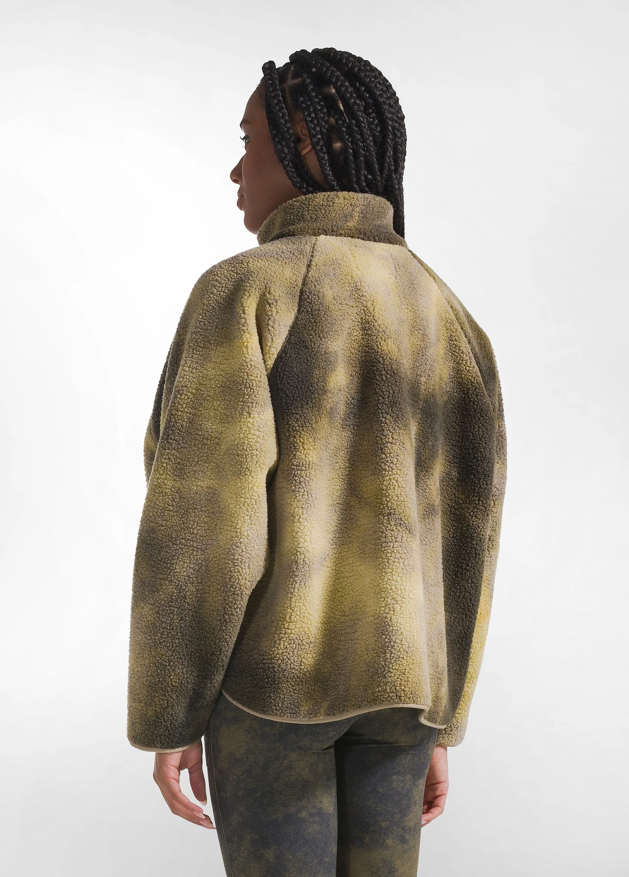 DEHA giubbotto donna giacca orsetto teddy full zip C32122 48614 VERDE inverno 2025