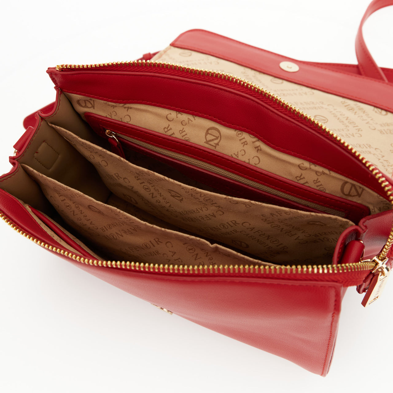 CAFèNOIR borsa donna postina tracolla raffia ecopelle small C3NQ1037 R007 ROSSO estate 2026