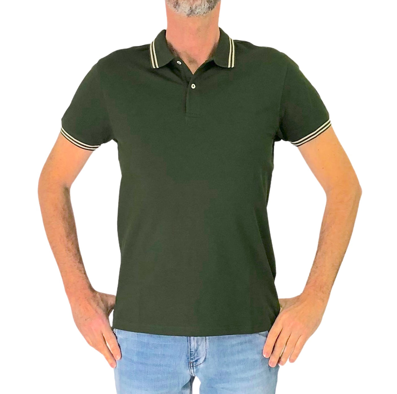 COLMAR polo uomo manica corta cotone 7699 4SH MONDAY 769 VERDE estate 2026