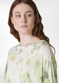 Thumbnail for DEHA t-shirt donna girocollo viscosa maxi yoga D02041 12716 VERDE estate 2024