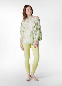 Thumbnail for DEHA t-shirt donna girocollo viscosa maxi yoga D02041 12716 VERDE estate 2024