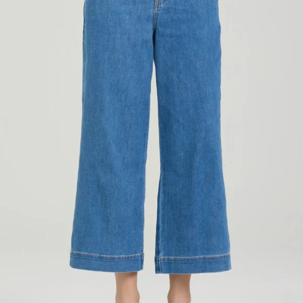 TAKE TWO pantaloni donna jeans wide leg cropped EMMA DK02115 BLU MEDIO CHIARO estate 2026